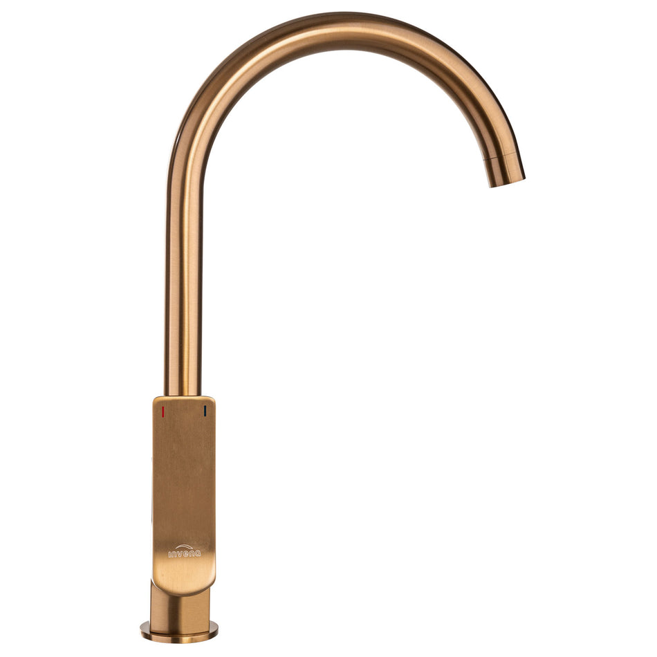 Brushed Copper Kitchen Sink Tap Basin Standing Faucet Mixer NERI PLUS