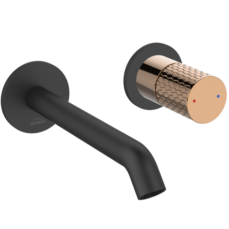 Black/Rose Gold Brass Single Knob Bathroom Concealed Basin Wall Faucet Mixer MOONLIGHT