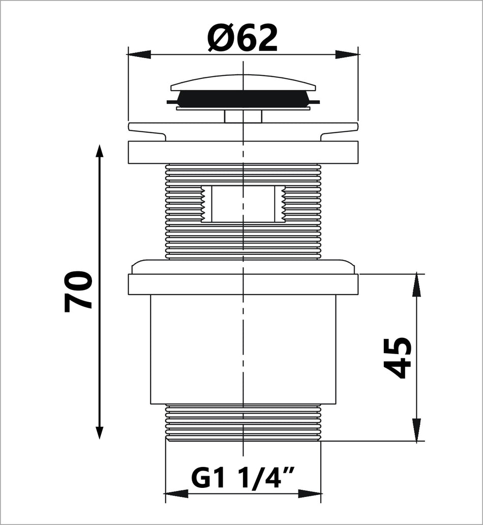 Slotted Button Waste Basin Plug Sink Click Clack Retro Bathroom Antique Brass