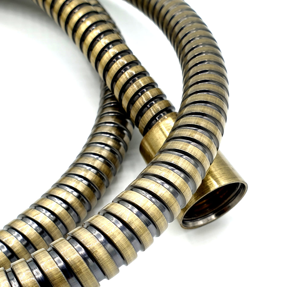 150cm Shower Hose Flexible Bath Pipe Retro Bathroom Antique Brass Decorative