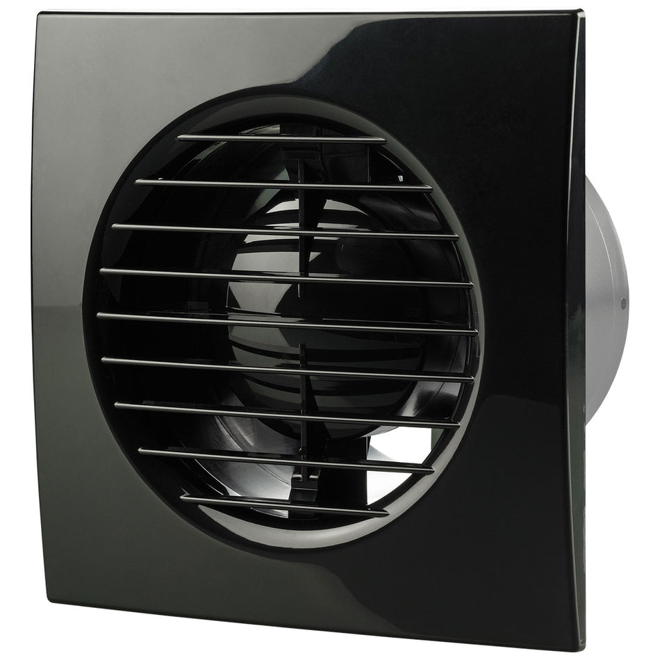 Timer 125mm Black Wall/Ceiling Extractor Ventilation Fan Ball Bearings