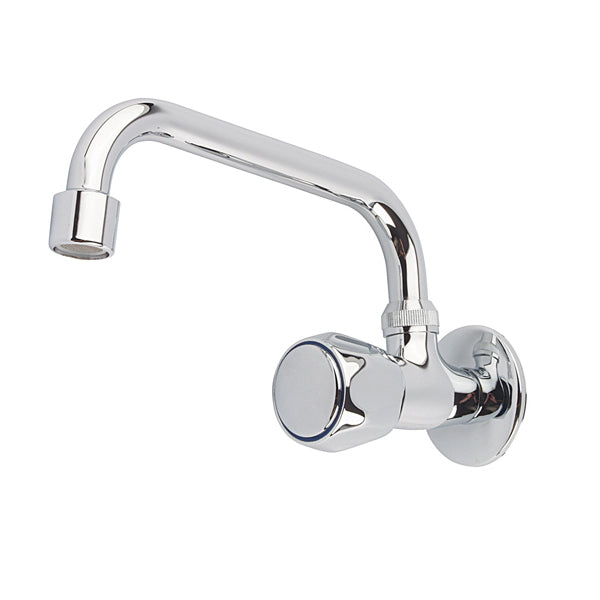 Kitchen Cold Water Tap Single Lever Handle 'C' Type Wall Mounted