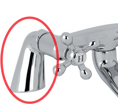 2x Bathroom Deck Mount For Bath Tap Pillar Union Chrome Brass