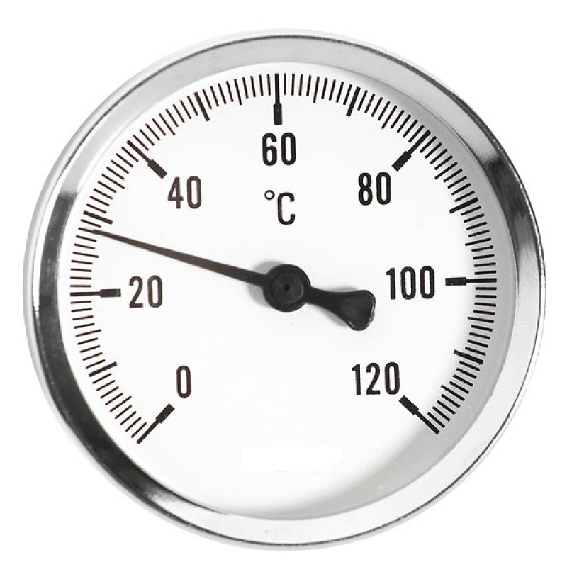 63mm 0-120C Thermo Water Temperature Gauge 1/2 Inch Rear Entry Thermometer