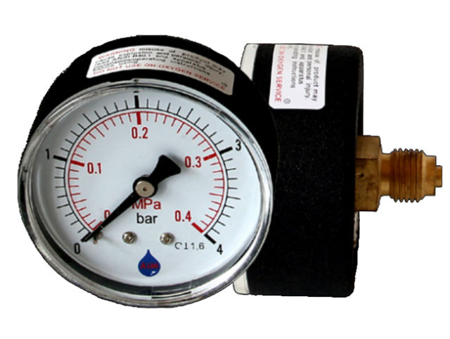 1.6 Bar Pressure Gauge Manometer 1/4 Inch Rear Entry 63mm Dial