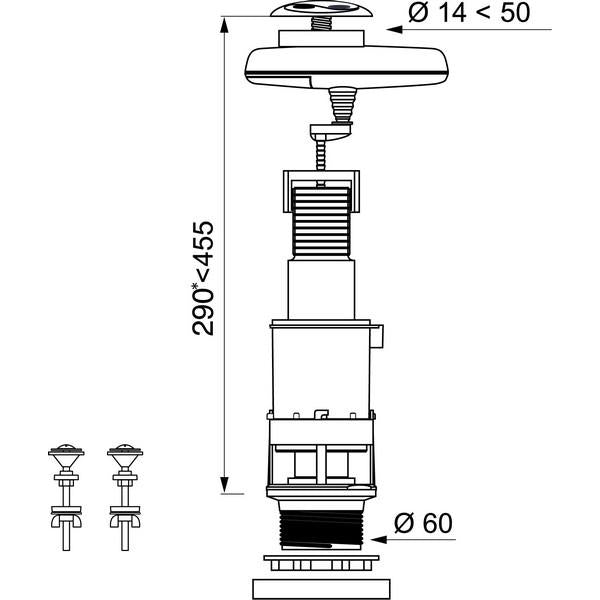 Touchfree Infrared Automatic WC Cistern Toilet Flush Valve Button Sensor