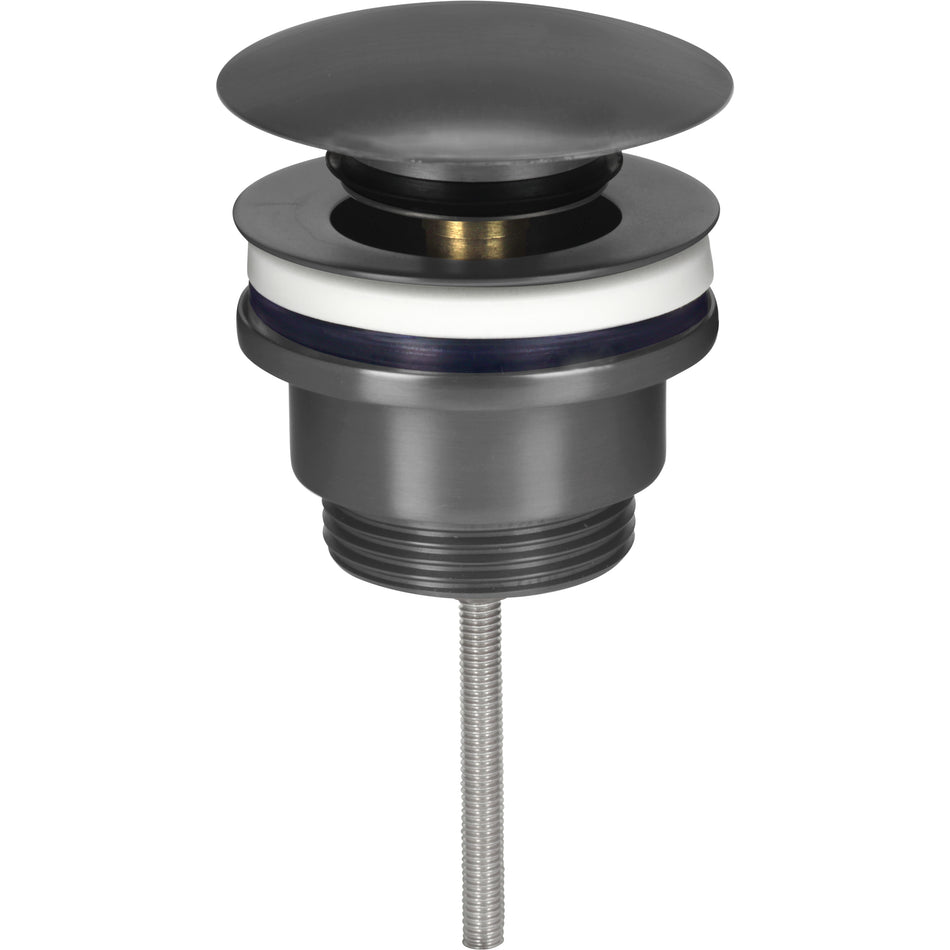 Graphite Colour Finished Click-Clack Bathroom Drain Waste Button Universal Type