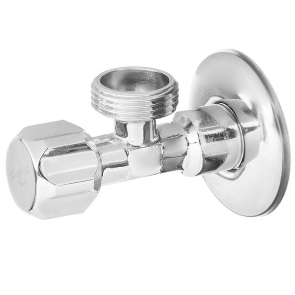 1/2x3/4 Inch Water Valve Connector Washing Machine Basin Chrome Plated Brass