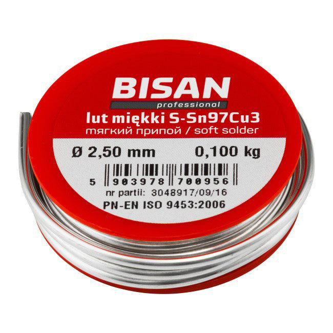 100g Lead Free Plumbers Solder Wire Soft S-sn97cu3 2.5mm For Copper Pipe