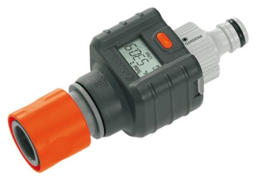 Gardena Digital Electronic Water Smart Flow Meter For Garden Hose Watering