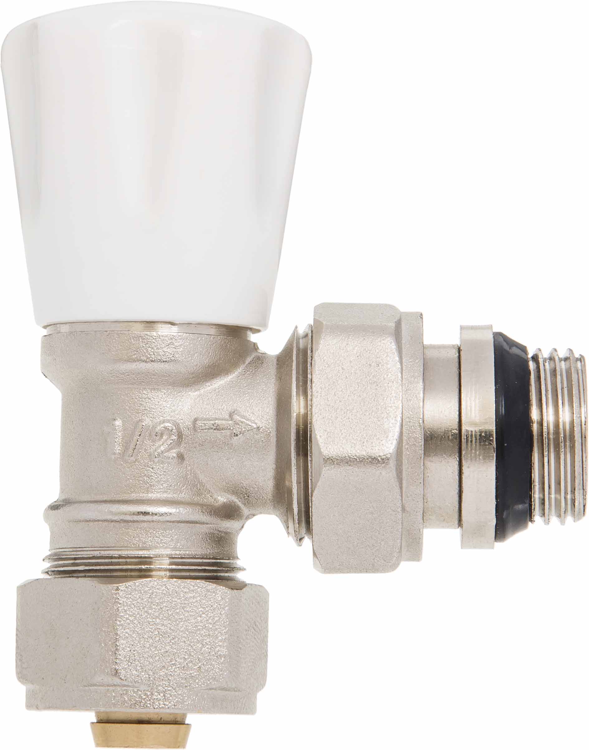 16mm x 1/2 Inch Angled Manual Inlet Radiator Valve Pex Compression ...