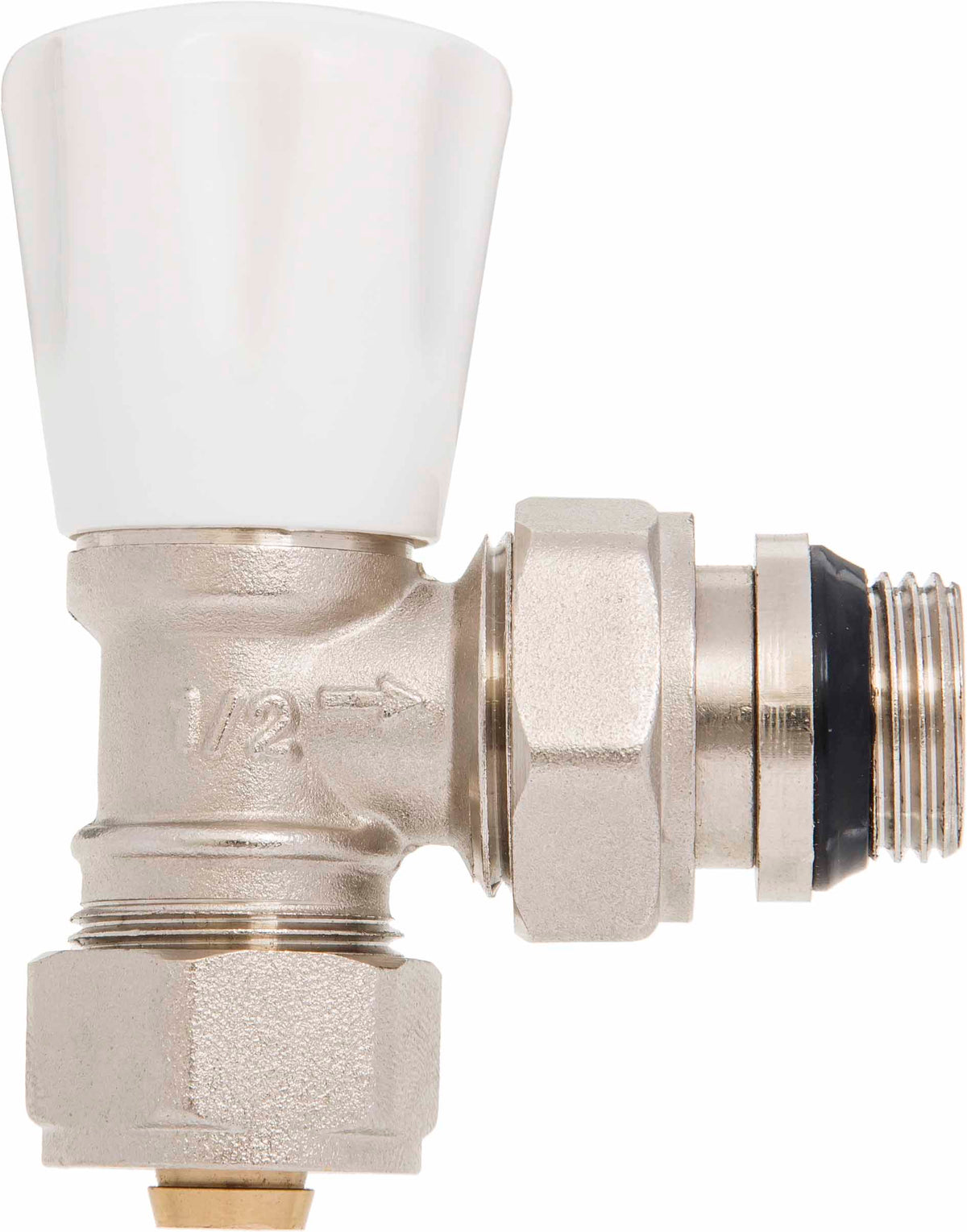 Bottom Inlet Radiators 16mm x 1/2 Inch Angled Manual Inlet Radiator Valve Pex Compression ...