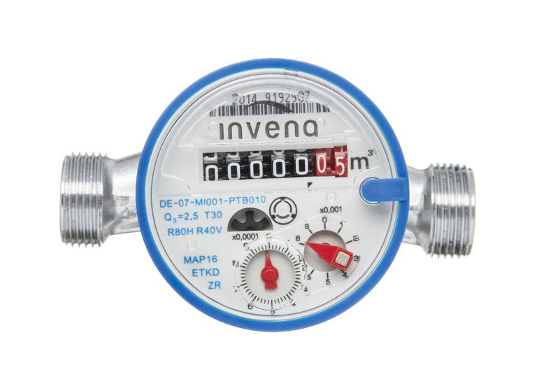 DN20 3/4 Inch Water Meter Cold Water Flow Meters House Garden, Fittings 4m3/h