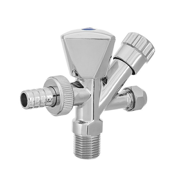 1/2x3/4 Incht x M10 Tap Outlet Connection Valve Chrome