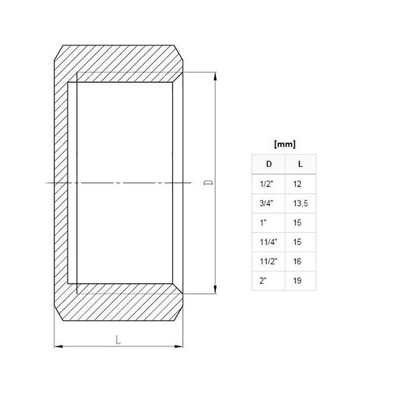 1/2 Inch Pipe Blanking Plug Hex Female Tube End Cap Brass