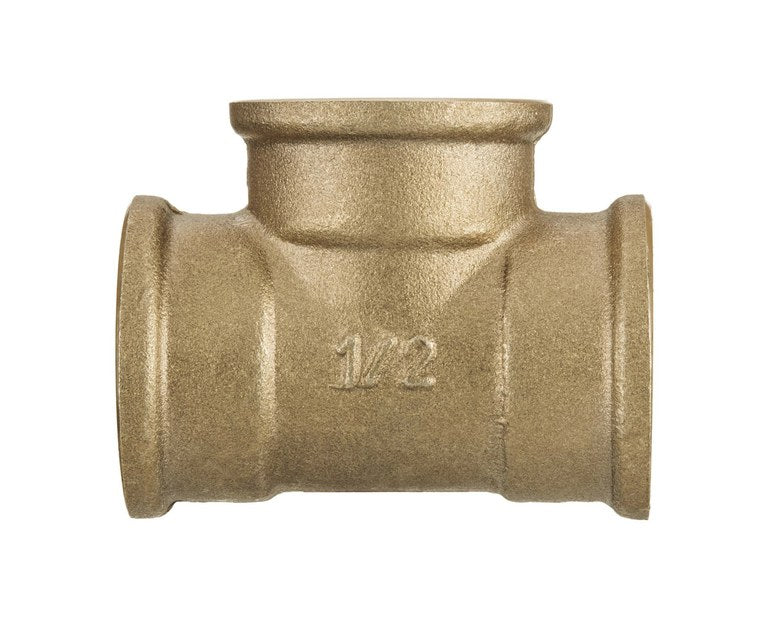 1 Inch Tee Pipe Fittings Female Connection Cast Iron Brass