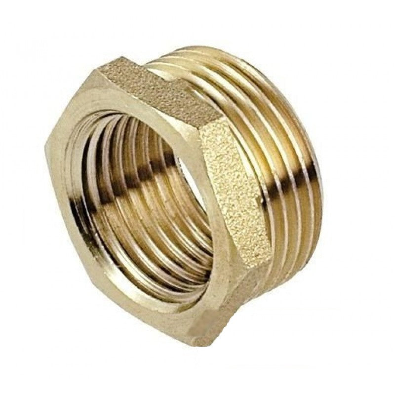 3/4x3/8 Inch Thread Reduction Male x Female Pipe Fittings Reducer Adaptor Brass