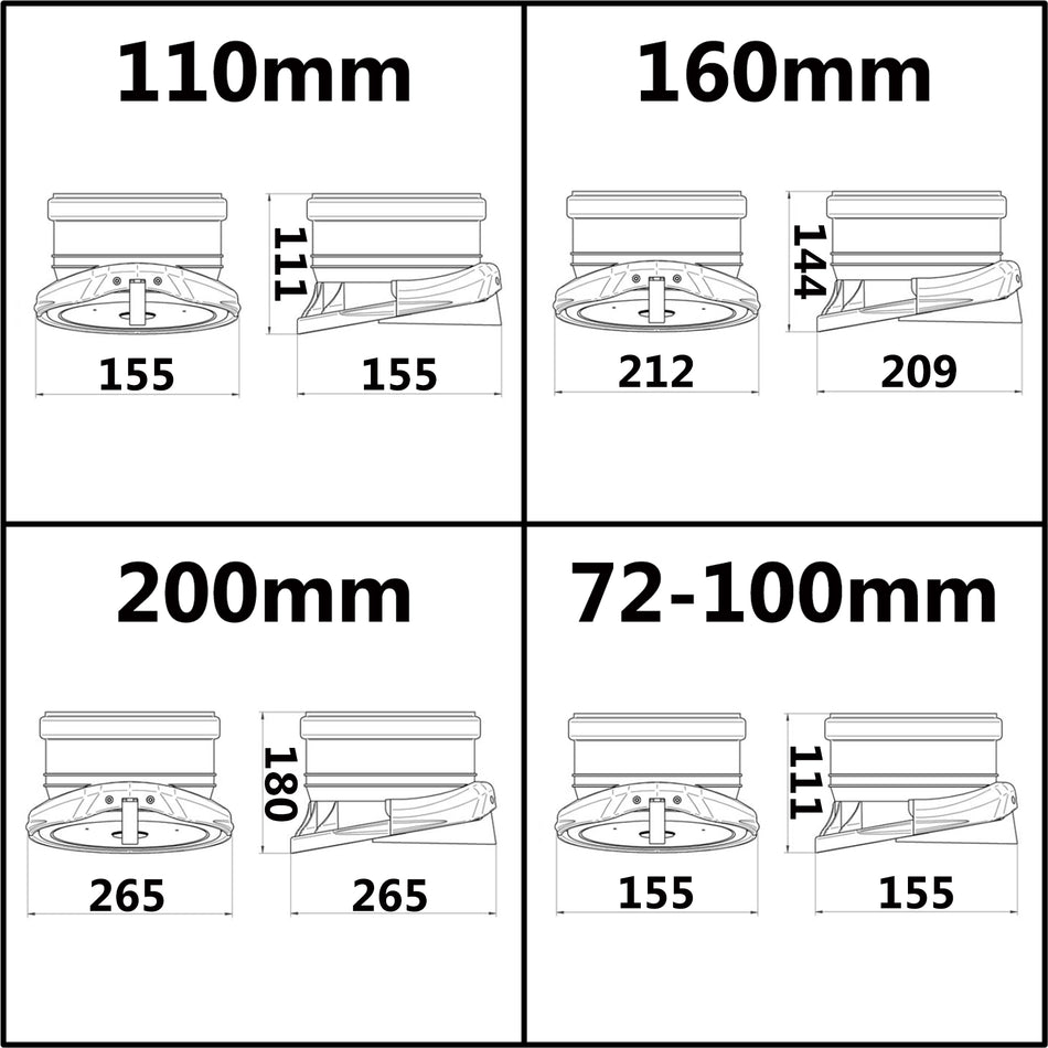72-100mm Check Flap Valve Self Activating End Drainage Backwater
