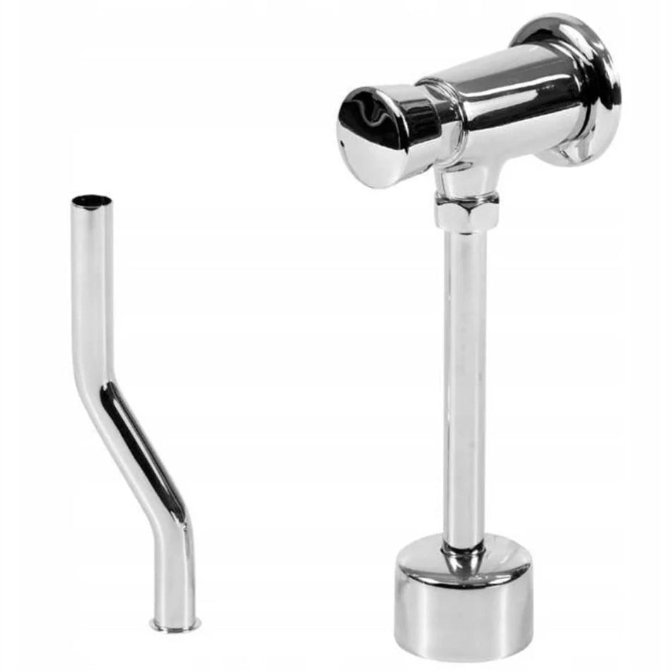 Urinal Flush Valve Auto Self Cutting Push Button Type 1/2" Chrome