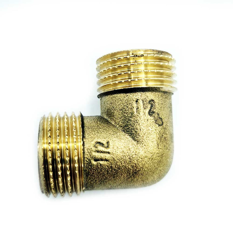 1/2 Inch Pipe Elbow Fittings Male Adapter Thread Connector Brass