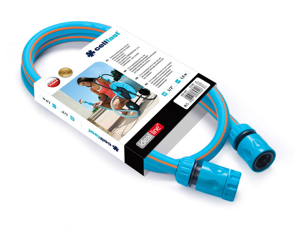 1/2 Inch Quick Fit 1,5m Garden Hose Connection Set Tap to Reel Hozelock Compatible