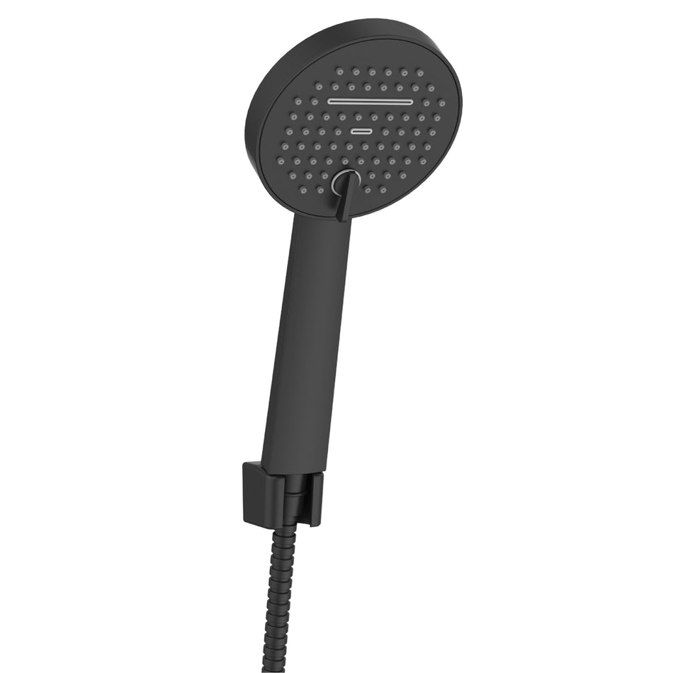 Black/Rose Gold Shower Bar Head Riser Rail Bathroom Handshower Column Set MOONLIGHT