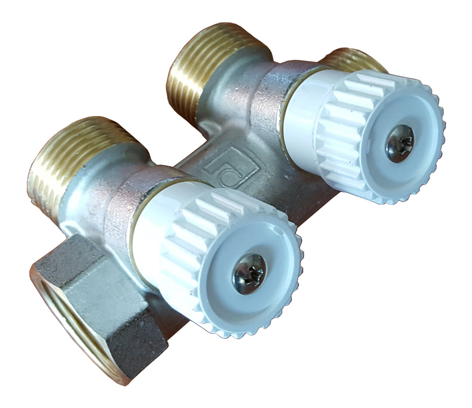 2 Section 3/4 Inch Water Manifold Distributor High Quality Brass Luxor
