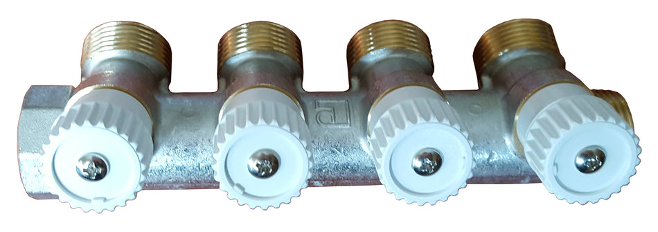 4 Section 3/4 Inch Water Manifold Distributor High Quality Brass Luxor