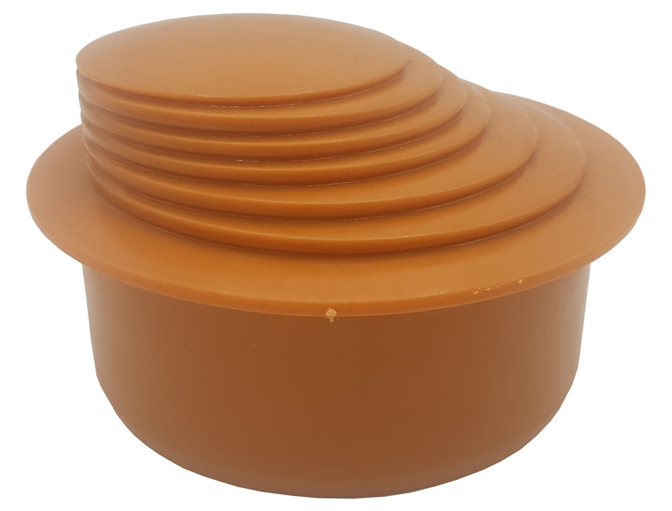 Brick Colour Gutter Down Pipe Reducer 110mm to Any Size Reduction Guttering