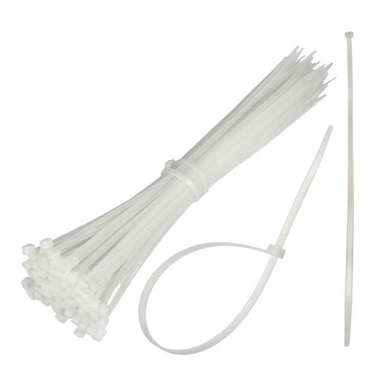 100x150mm White Plastic Cable Ties Zip Tie Wraps Nylon 2.5mm