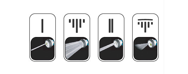 4-functional Garden Hand Sprinkler Gun with Graduated Water Flow Regulation