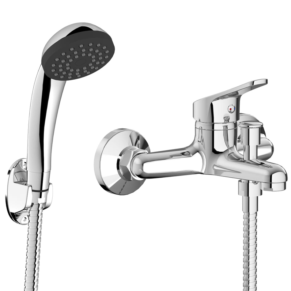 Bateria Wannowa PRIVA z Zestawem Prysznicowym Chromowana