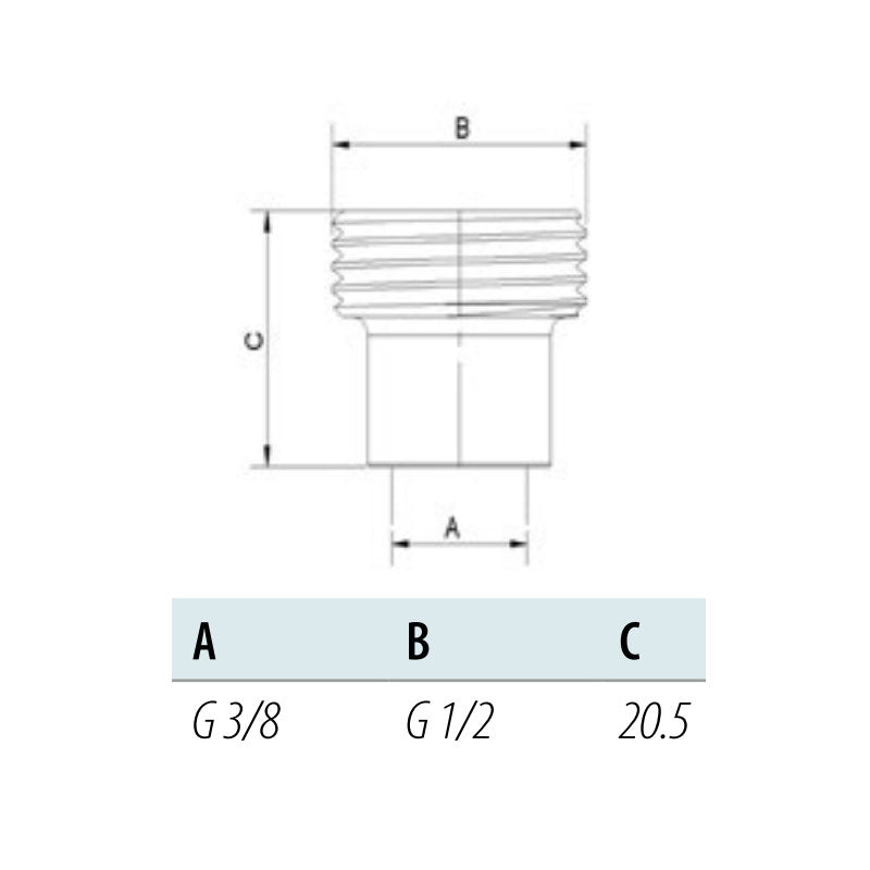 1/2x3/8 Inch Pipe Thread Reduction Male x Female Adaptor Fittings Chrome