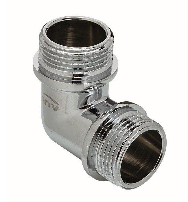 1/2 Inch Male Elbow Pipe Fitting Connection Chrome Plated Brass