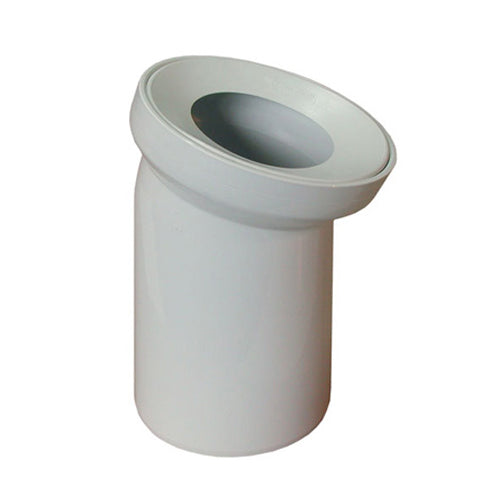 110mm 22 Deg Elbow Toilet Waste Pan Connector Soil Water Pipe White