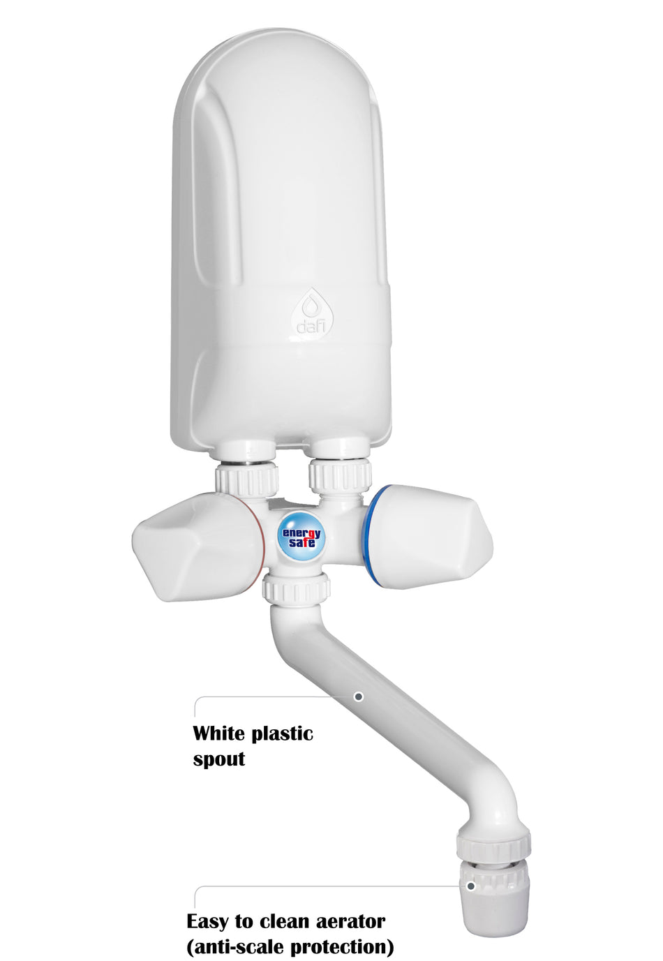 4,5 kW Instant Electric Hot Water Heater Boiler Hand Wash White Plastic Spout