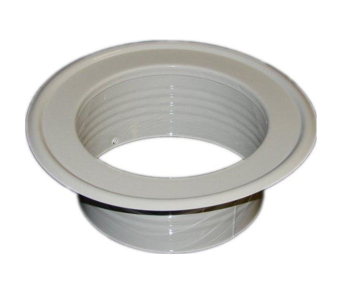 150mm Ducting Spigot Metal Ventilation Pipe Wall Plate White