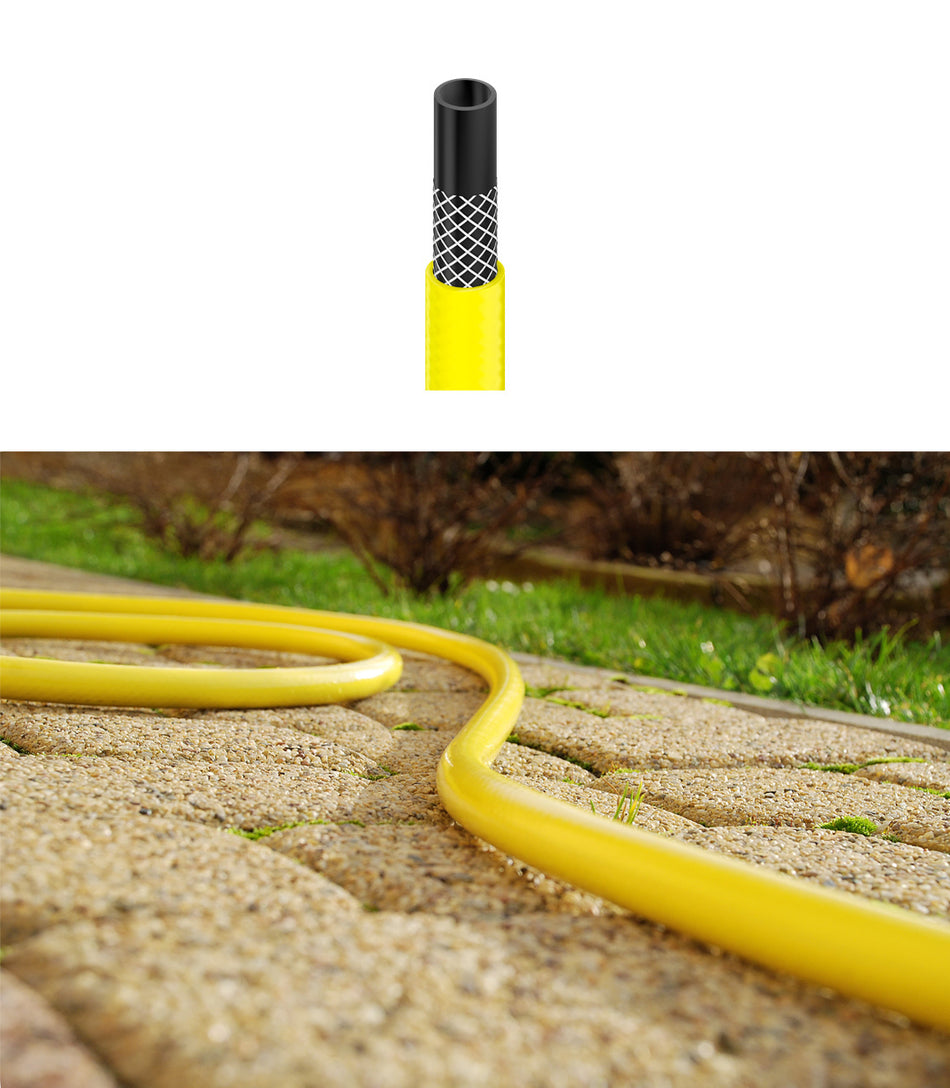 70m x 1/2 Inch Three Layer Garden Hose Pipe Very Strong Yellow