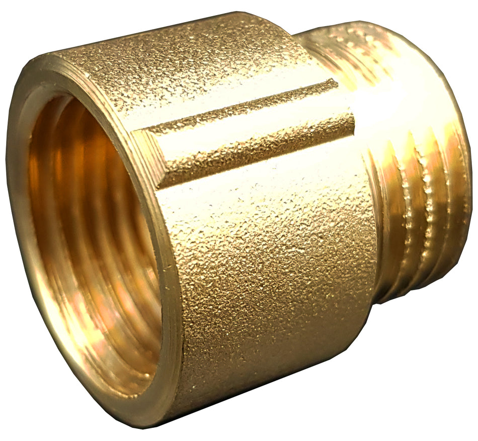 15mm x 1/2 Inch Tap Pipe Thread Extension Female x Male Cast Iron Brass Extender