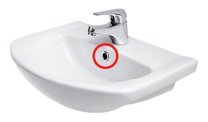 21mm Hole Sink Overflow Cover Small Chromed Rosette Collar for Bathroom