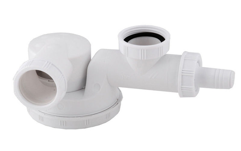 Single Space Saving Kitchen Sink Drain Waste Trap 1 1/2" x 40mm Dish Washer Input