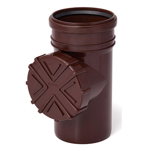 110mm Brown Gutter Pipe Flush System Cleanouts with Strainer