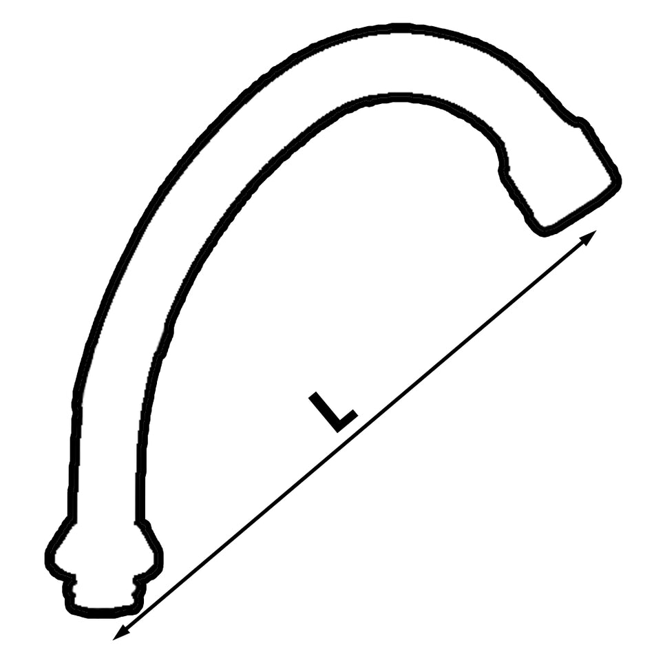 1/2 Inch 300mm Faucet Tap Spout Replacement Top Outlet F-type Kitchen Bathroom