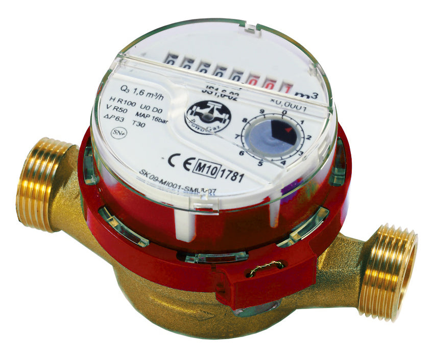 3/4 Inch Hot Water Meter Flow 15mm Pipe High Quality Meters 4 m3/h