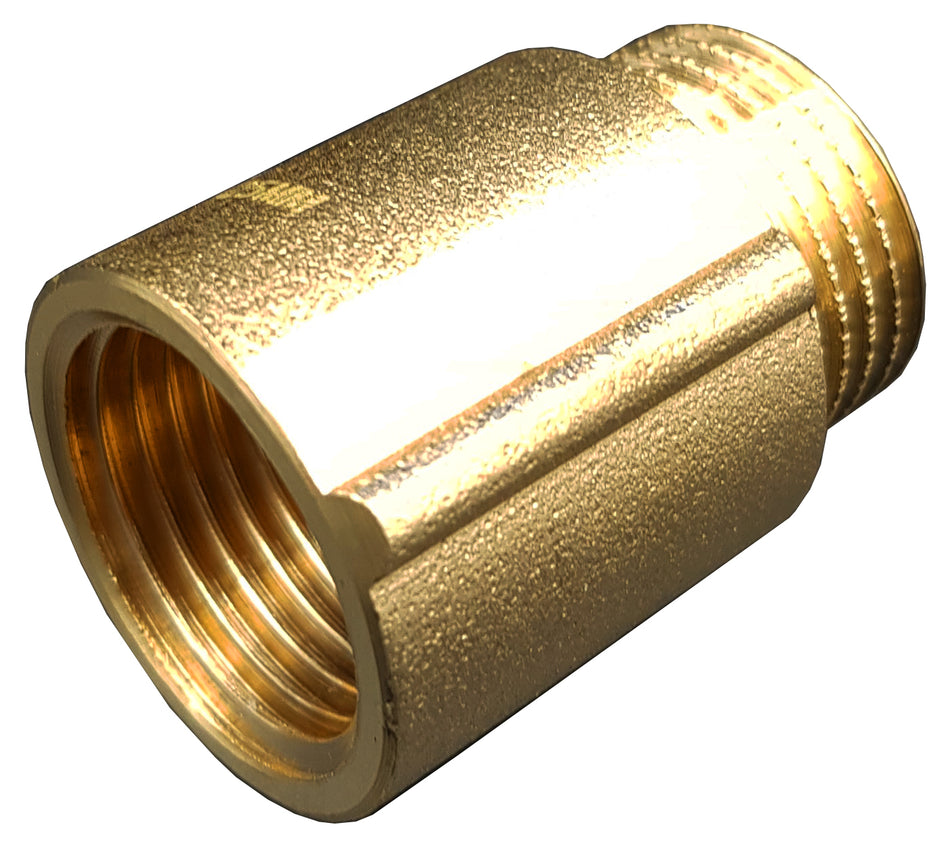 25mm x 1/2 Inch Tap Pipe Thread Extension Female x Male Cast Iron Brass Extender