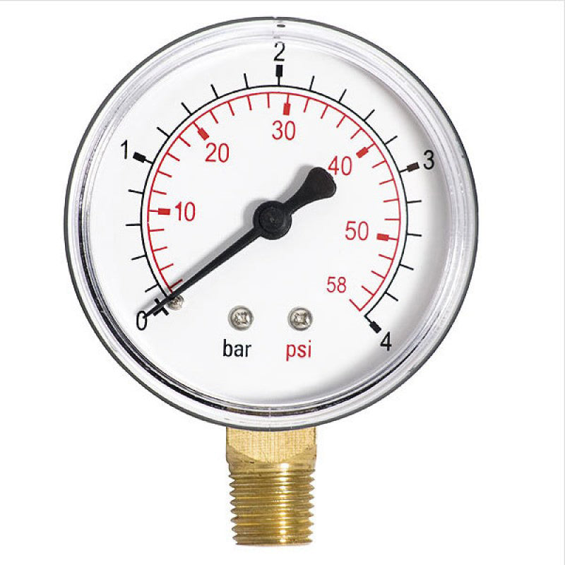 2.5 Bar Pressure Gauge Air Oil Water 1/4 Inch Side Entrance Manometer 63mm