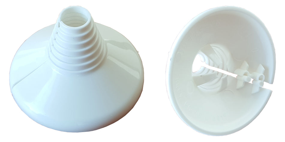2 x 10-22mm White Collar Water Pipe Plastic Cover Rose Rosette Universal Diameter