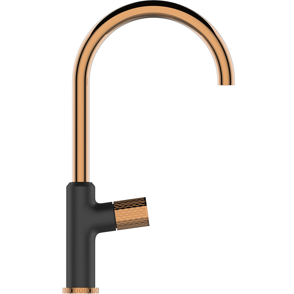 Black/Rose Gold Kitchen Sink Tap Basin Standing Faucet Mixer MOONLIGHT