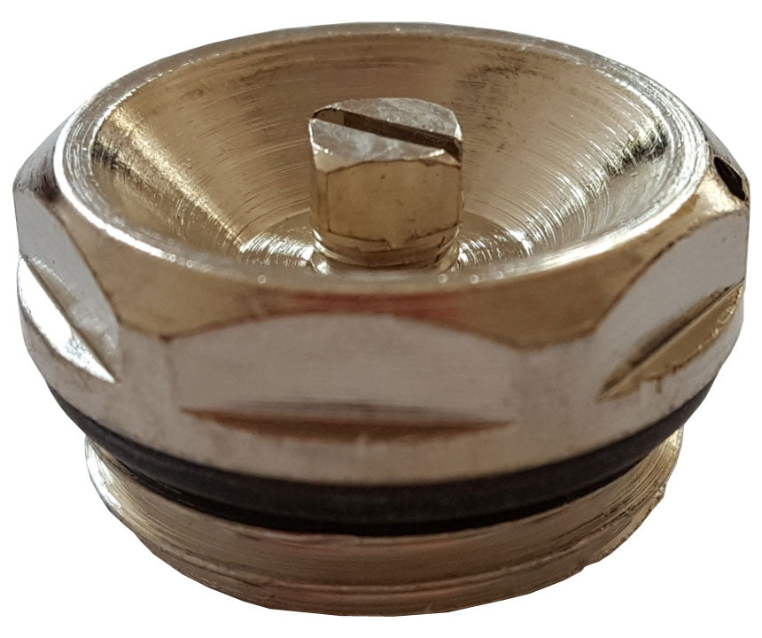 1/2 Inch Manual Radiator Air Vent Bleed Valve Nickel Plated
