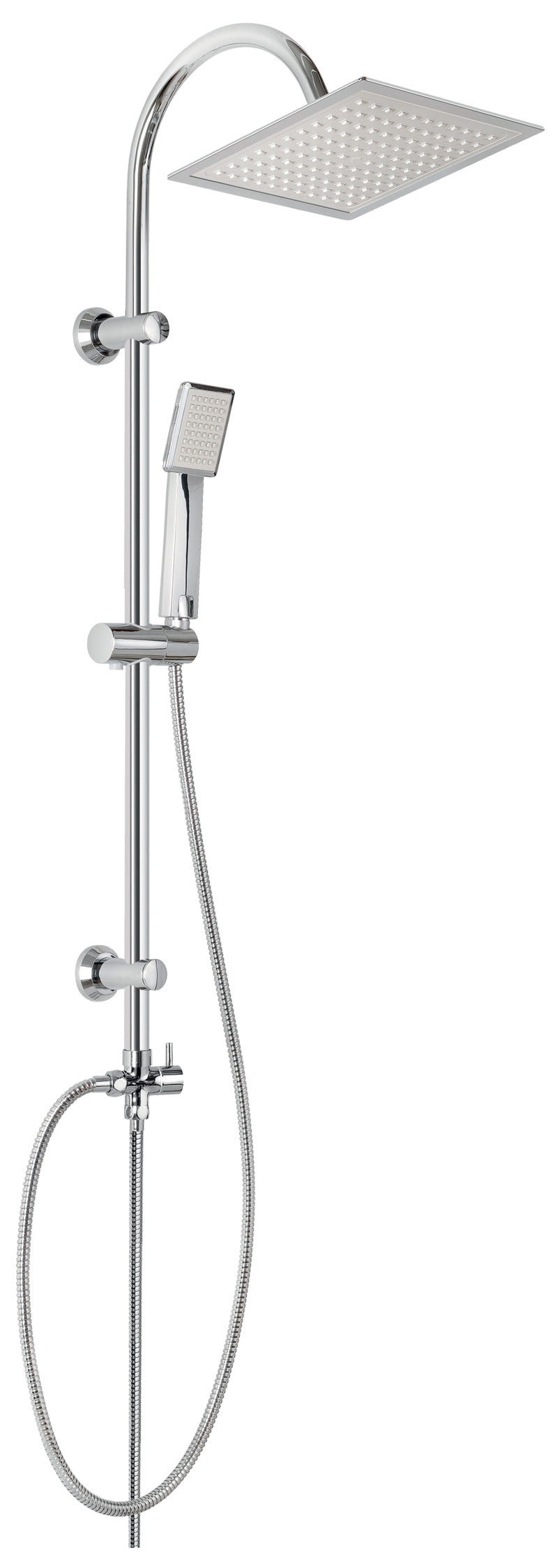 Chrome Plated Stainless Steel Shower Bathroom Set Column with Square Rainfall FLORINA